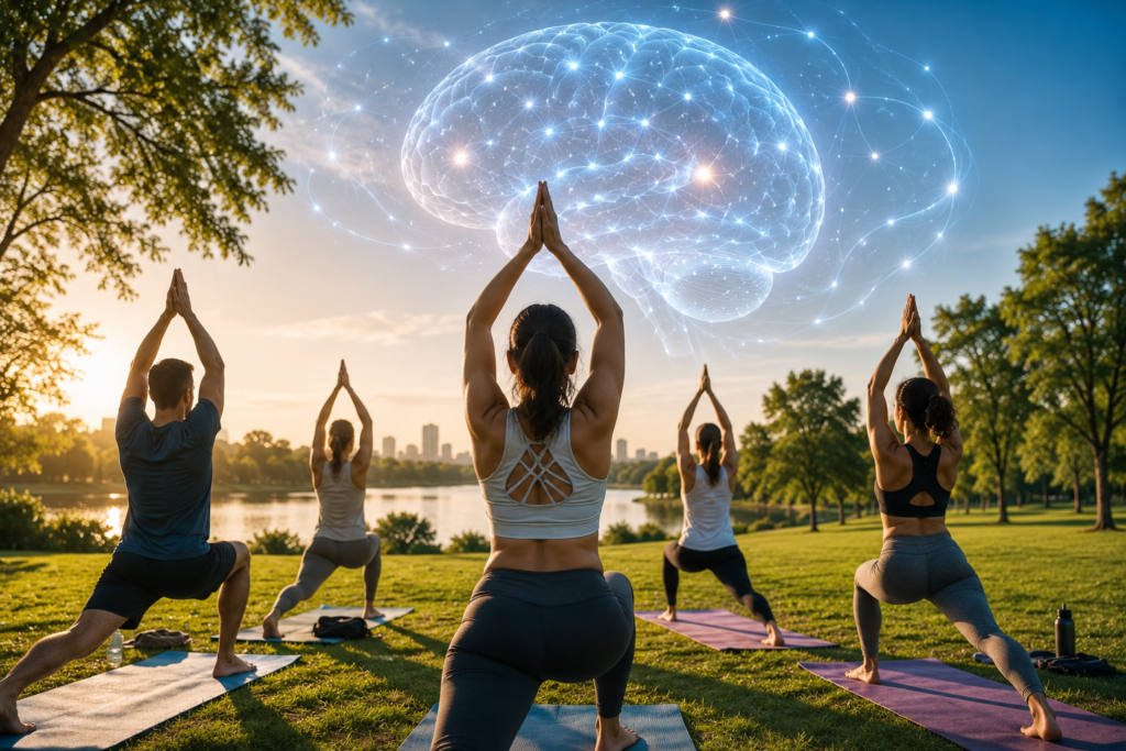O impacto do exercício também pode aparecer no bem-estar psicológico.